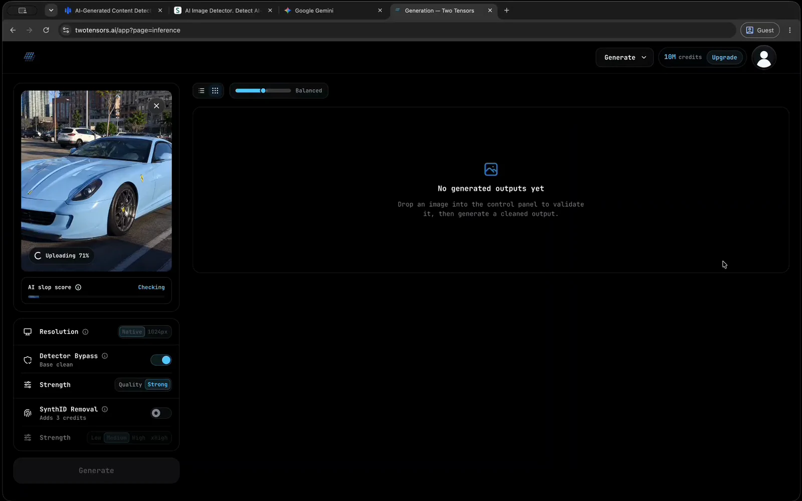 Uploading an image in Forensic Cleaner
