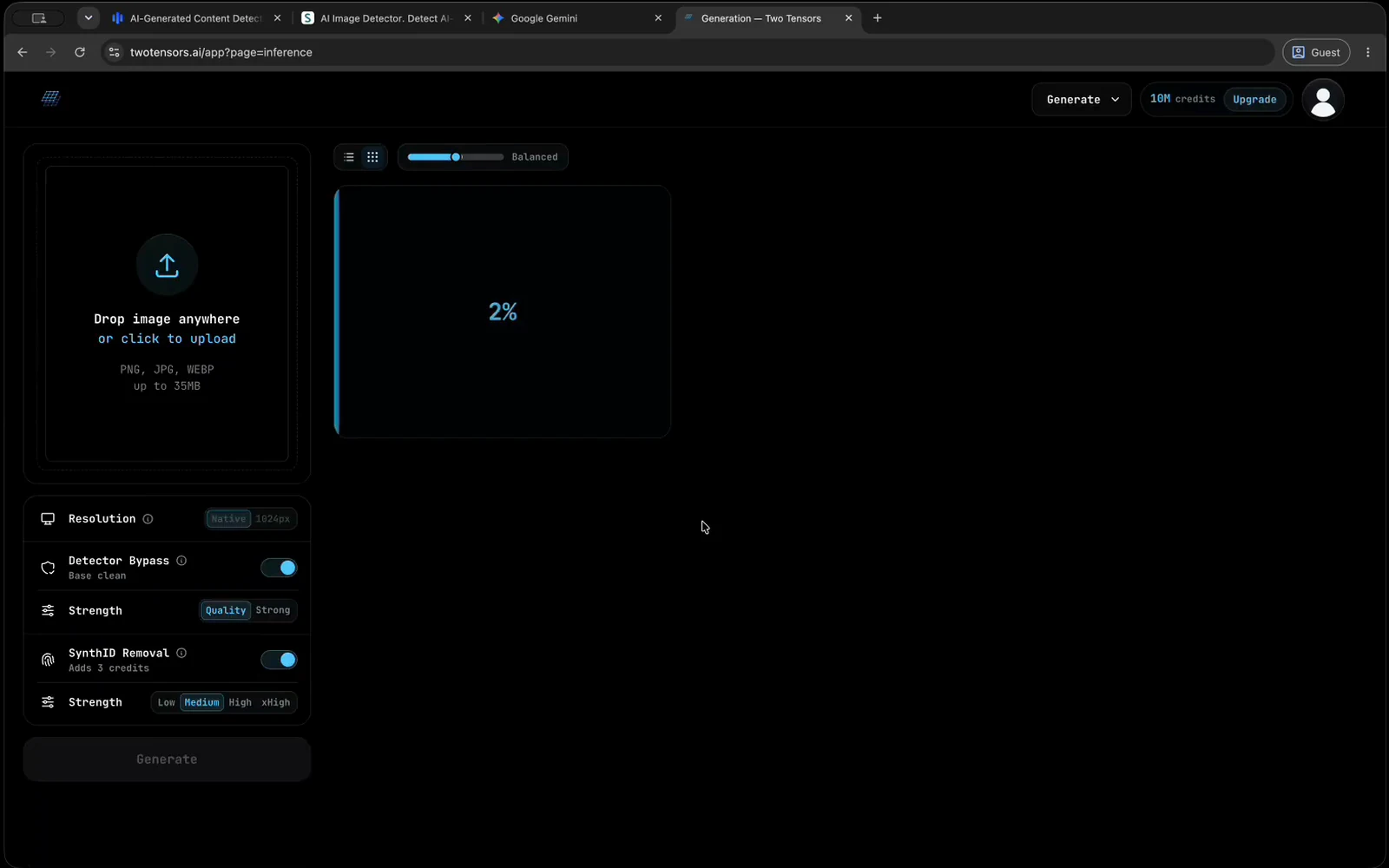 Forensic Cleaner processing an image